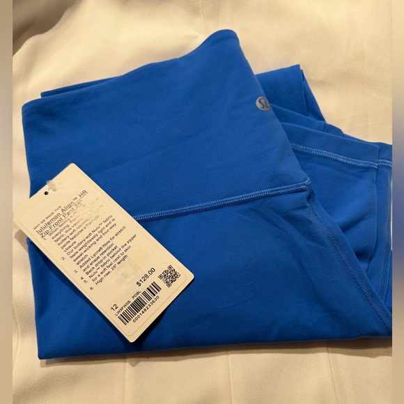 NWT Pipe Dream Blue Lululemon Align High Rise Zip Front 25”/ Size 12💙 - Picture 2 of 8